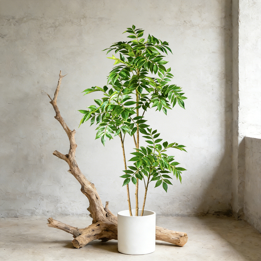 Dracaena Marginata - 76-140cm Artificial Rubber Tree Fake Banyan